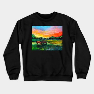 Meadow Sunset Crewneck Sweatshirt